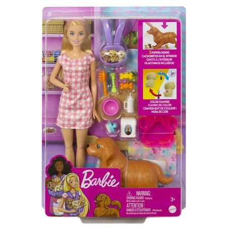 Mattel Mattel Barbie Doll & Pet Playset Multicolored 16 pc HCK75